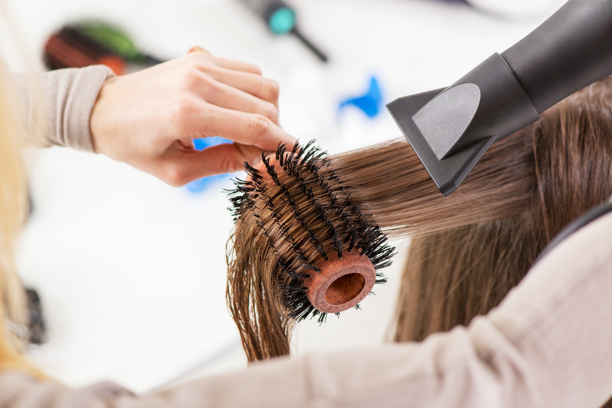 At the hairdresser's